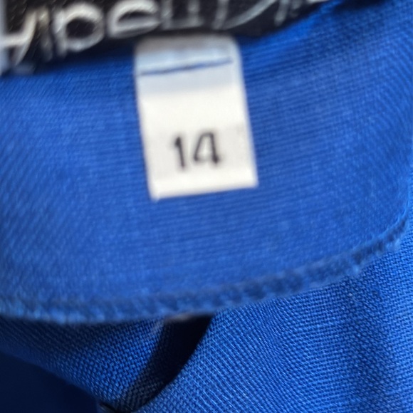 Vintage Albert Nipon Neiman Marcus executive dress Cobalt Blue Midi Butt… - Picture 9 of 9